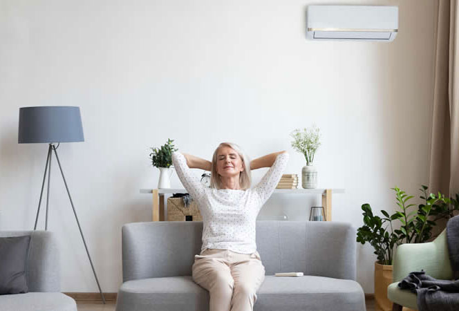 Woman Relaxing On Couch Ac Repair Woman Relaxing On Couch Ac Repair